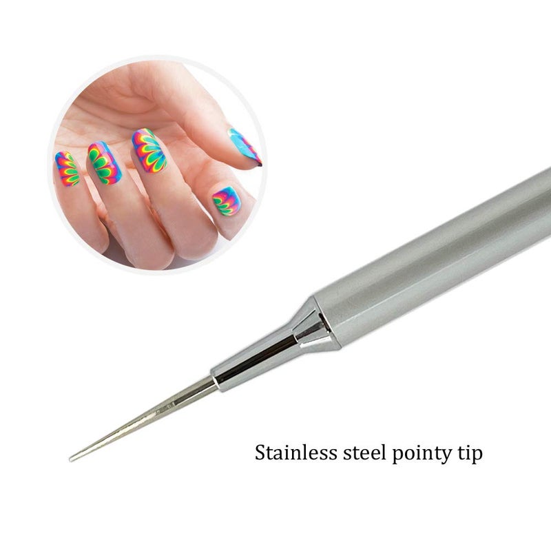 Winstonia Nail Art Water Marble Tool for Watermarbling Pattern Manicure â€“ Pointy Stainless Steel Picker Pen - Image 2
